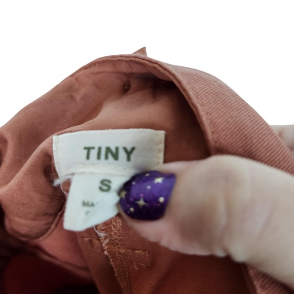 Tiny ANTHROPOLOGIE Pants Womens Small Rust Uysess Wide Leg Pleated Pockets - Picture 13 of 13